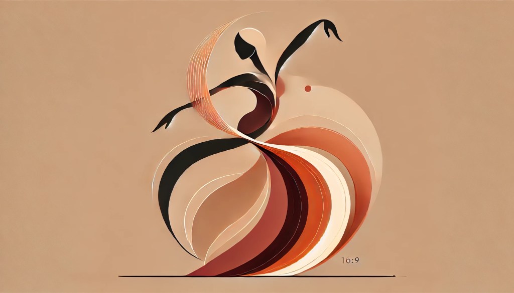 danzatrice stilizzata arte moderna colori chiari