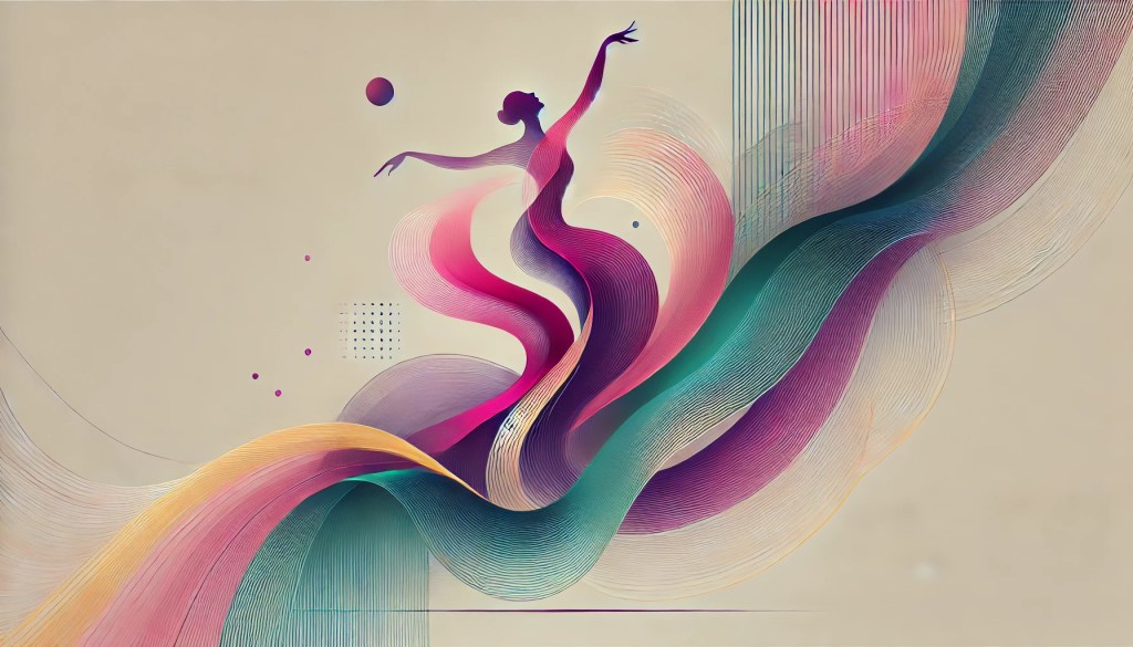danzatrice molto stilizzata colori vividi
