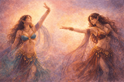 due danzatrici danzano in armonia