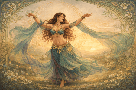 danzatrice stile art nouveau