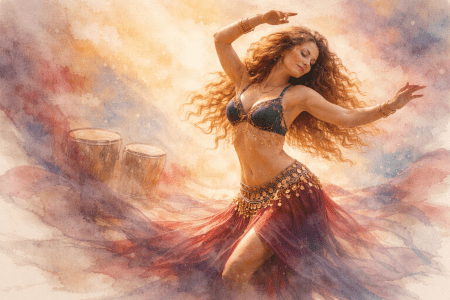 danzatrice si lascia andare seguendo la musica