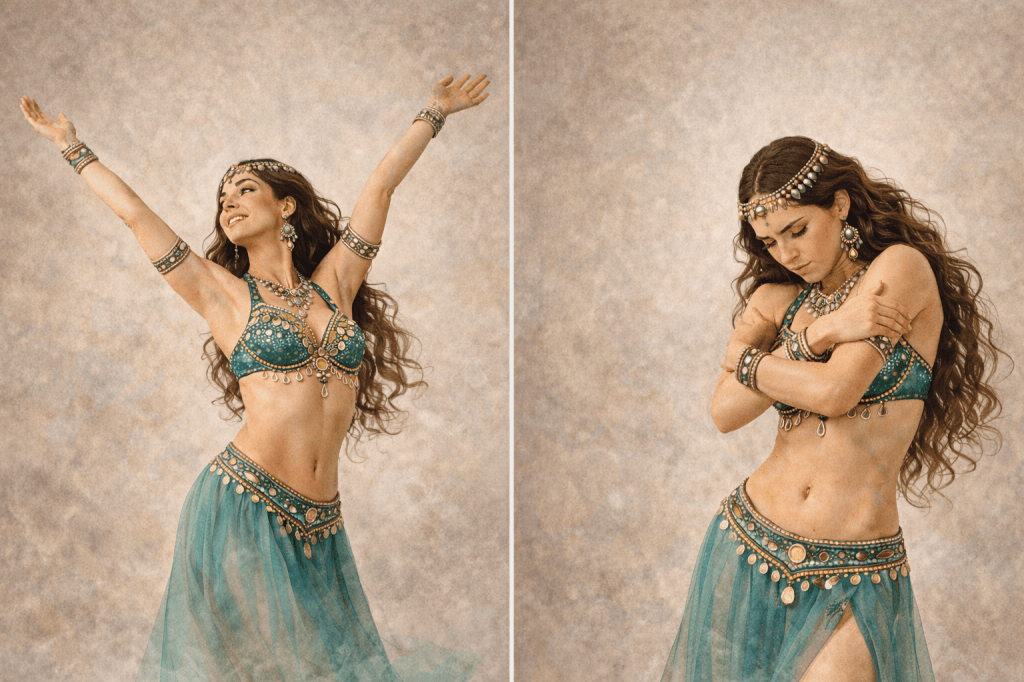 danza del ventre danza orientale una danzatrice simula i propri confini personali