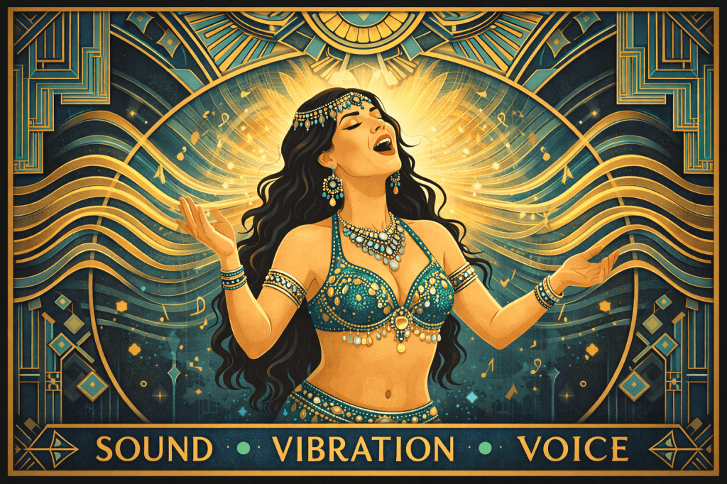 danza del ventre, danza orientale, immagine di una danzatrice felice che ascolta il corpo