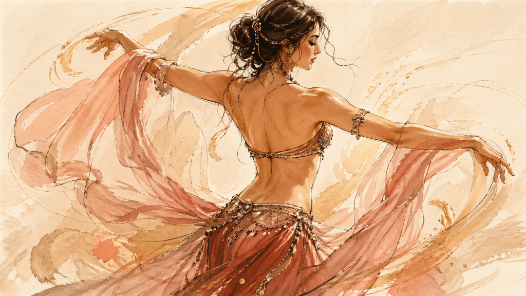 danzatrice di schiena mentre danza