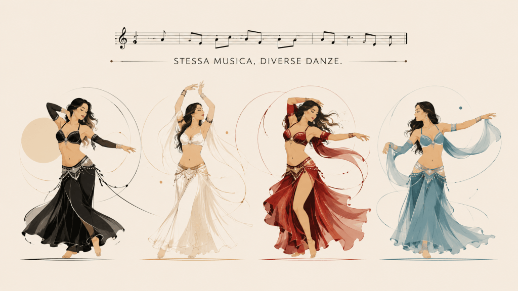 danzatrici danzano su musiche diverse