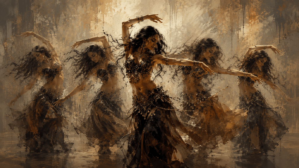 Gruppo di danzatrici ognuna con la sua energia vitale